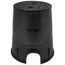 6" Round Standard Series Irrigation Control Valve Box (Black Box / Black Cover)