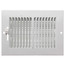 6" x 4" (Wall Opening Size) White Sidewall/Ceiling Register (661 Series)