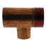 1-1/2" x 1" Copper Red Ring Monoflo Tee