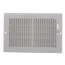 8" x 5" (Wall Opening Size) White Sidewall/Ceiling Register (661 Series)