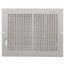 8" x 6" (Wall Opening Size) White Sidewall/Ceiling Register (661 Series)