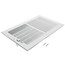 10" x 6" (Wall Opening Size) White Sidewall/Ceiling Register (661 Series)