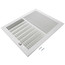 10" x 8" (Wall Opening Size) White Sidewall/Ceiling Register (661 Series)