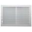 12" x 8" (Wall Opening Size) White Sidewall/Ceiling Register (661 Series)