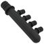 EVERLOC+ Poly Closed-end Multi-Port Tee, 4 Outlets, 1" x 1/2"