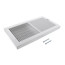 12" x 6" White Baseboard Register (664 Series)