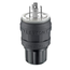 20A, 250V 3-Phase, NEMA L15-20P, 3P, 4W, Locking Plug, Grounding, Wetguard (Black)