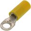 Vinyl Insulated Closed Ring Terminal, 12-10 AWG, Bolt #10 (Copper)