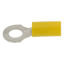 Vinyl Insulated Closed Ring Terminal, 12-10 AWG, Bolt 1/4" (Copper)