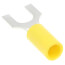 Vinyl Insulated Fork Terminal, 12-10 AWG, Bolt 1/4" (Copper)
