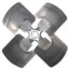 22" 4-Blade Fan Assembly w/ 1/2" Bore, 10W78