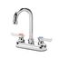 Silver Series 4" Center Deck Mount Kitchen Faucet w/ 3-1/2" Wide Gooseneck Spout, 11-400L
