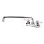 Silver Series 4" Center Deck Mount Kitchen Faucet w/ 12" Spout, 11-412L