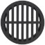 4" Round Grate (Black)
