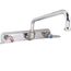 Workboard Faucet, Wall Mount, 8" Centers, 10" Swing Nozzle, Lever Handles, B-1127