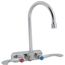 Workboard Faucet, Wall Mount, 4" Centers, Swivel Gooseneck, 4" Wrist Action Handles, B-1146-04