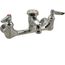 Service Sink Faucet, Wall Mount, 8" Centers, Vac. Breaker, Garden Hose Outlet, Polished, B-0674-POL