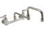 Double Pantry Faucet, 8" Wall Mount, 15" Double Joint Swing Nozzle, B-0266