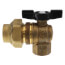 T-443NL, 1" Flare x 3/4" FNPT Forged Brass Ball-Type Meter Valve (Lead Free)
