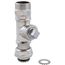 Easyinstall Tee Assembly, Chrome Plated, B-TEE-EZK