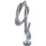 Spray Valve (b-0107) & Flex Stainless Steel Hose (b-0044-h) & Swivel (018200-40), B-0100-SWV