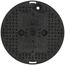 10" Round Overlapping Cover - Water Meter (Black)