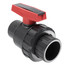 2" Gray PVC Single Union Ball Valve (Solvent Ends)