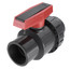 2" Gray PVC Single Union Ball Valve (Solvent Ends)