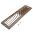 12" x 2" (Wall Opening Size) Golden Sand Toe-Space Grille (420 Series)