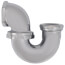 1-1/2" IPS x 1-1/4" SJ Nut without Cleanout LA Pattern Trap (Chrome Plated)