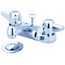 Two Handle Lavatory Faucet, 4" Centers w/ Brass Pop-Up Drain, 1137-DA