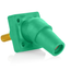 16 Series Panel Mount Receptacle, Female, 400A Max, 600V 45 Degree Angle, 1.125"L Threaded Stud Termination, #2-4/0 Cable Range (Green)
