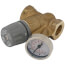 1/2" FNPT ThermoSetter Adjustable Thermal Balancing Valve w/ Check Valve & Temperature Gauge