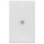 Coaxial Cable Jack Adapter Wall Plate, Thermoset - White