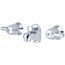 Two Canopy Handle Shelf Back Lavatory Faucet w/ Pop-Up Drain Assembly, 1177-DA