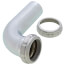1-1/4" x 4" Chrome-Plated Slip Elbow w/ 2 Nuts and 2 Washers