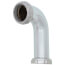 1-1/4" x 4" Chrome-Plated Slip Elbow w/ 2 Nuts and 2 Washers