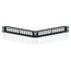 Shielded Angled Quickport, Patch Panel, 24"port, 1RU (Black)
