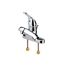 Silver Series 4" Center Single Lever Handles Faucet w/ Pop-up Drain, 12-525L