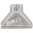 4" Aluminum Transition (3-1/4" x 10" Round)