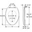 Elongated Plastic Toilet Seat, STA-TITE, Whisper Close (Biscuit)