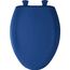 Elongated Plastic Toilet Seat, STA-TITE, Easy-Clean, Whisper-Close (Colonial Blue)