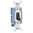Single-Pole Industrial Grade Toggle Switch, 15A - Brown (120/277V)