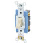 Single-Pole Lighted Handle, LIT WHEN OFF Switch, 15A - Ivory (120V)
