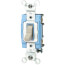 3-Way Lighted Handle LIT WHEN OFF Toggle Switch, 15A - Ivory (120V)