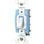 3-Way Lighted Handle, LIT WHEN OFF Toggle Switch, 15A - White (120V)