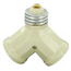 15A 660-watt Twin Light-socket Adapter (Black)