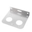 1/2", 3/4", 1" Galvanized Steel Dual Pipe Bracket (5" x 4-1/2" x 1")