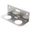 1/2", 3/4", 1" Galvanized Steel Dual Pipe Bracket (5" x 2-1/4" x 1-3/4")