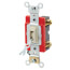 Single-Pole, Industrial Grade Locking Toggle Switch, 20A - Ivory (120/277V)